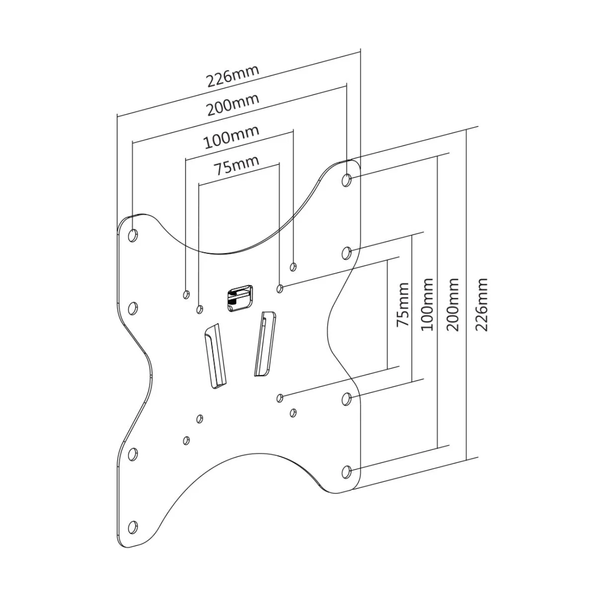 swedx-vesa-universal-wandhalterung-200x200-mm-bis-35-kg image 2