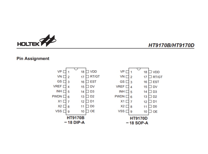 solsta-holtek-ht9170b-ht9170d-dtmf-receiver-ic image 1