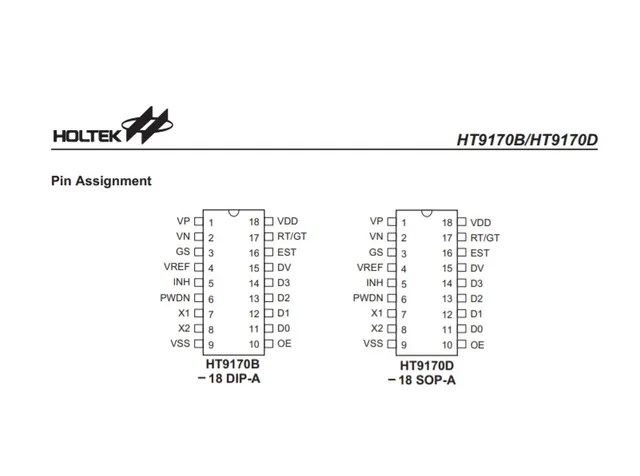 solsta-holtek-ht9170b-ht9170d-dtmf-receiver-ic image 1
