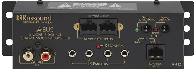 russound-a-h2-hub-1-quelle-auf-2-zonen-aufputz-verteiler image 1