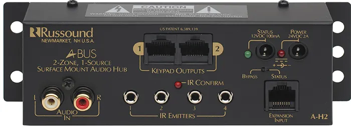 russound-a-h2-hub-1-quelle-auf-2-zonen-aufputz-verteiler image 1