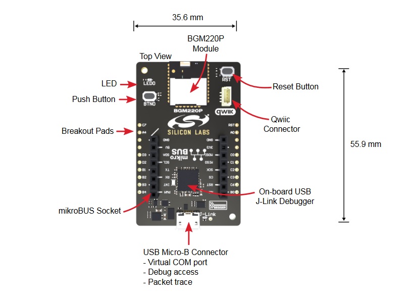 solsta-silicon-labs-bgm220-wirelessgecko-bluetooth-module-explorer-kit-bgm220-ek image 2