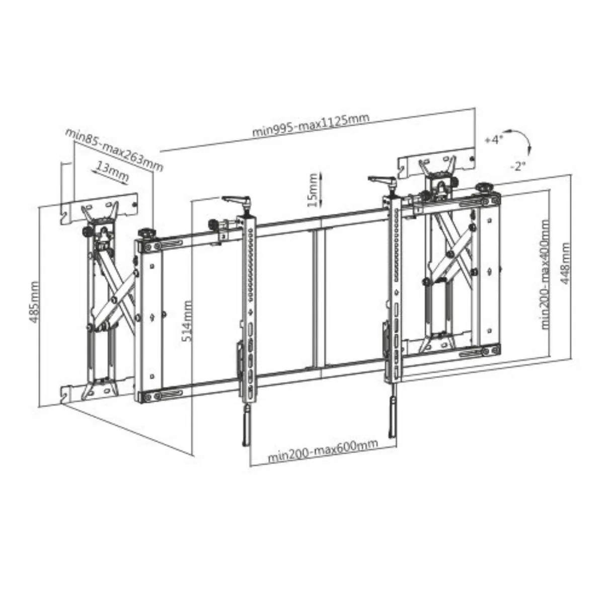 swedx-vesa-wandhalterung-600x400-neigbar-30-75-zoll-45-kg image 2